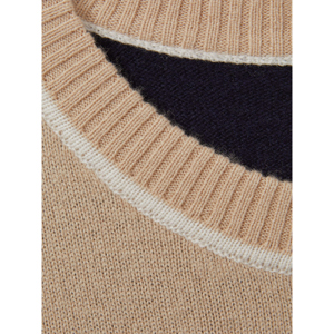 REISS ANNIE Wool Blend Colourblock Crew Neck Jumper With Cashmere